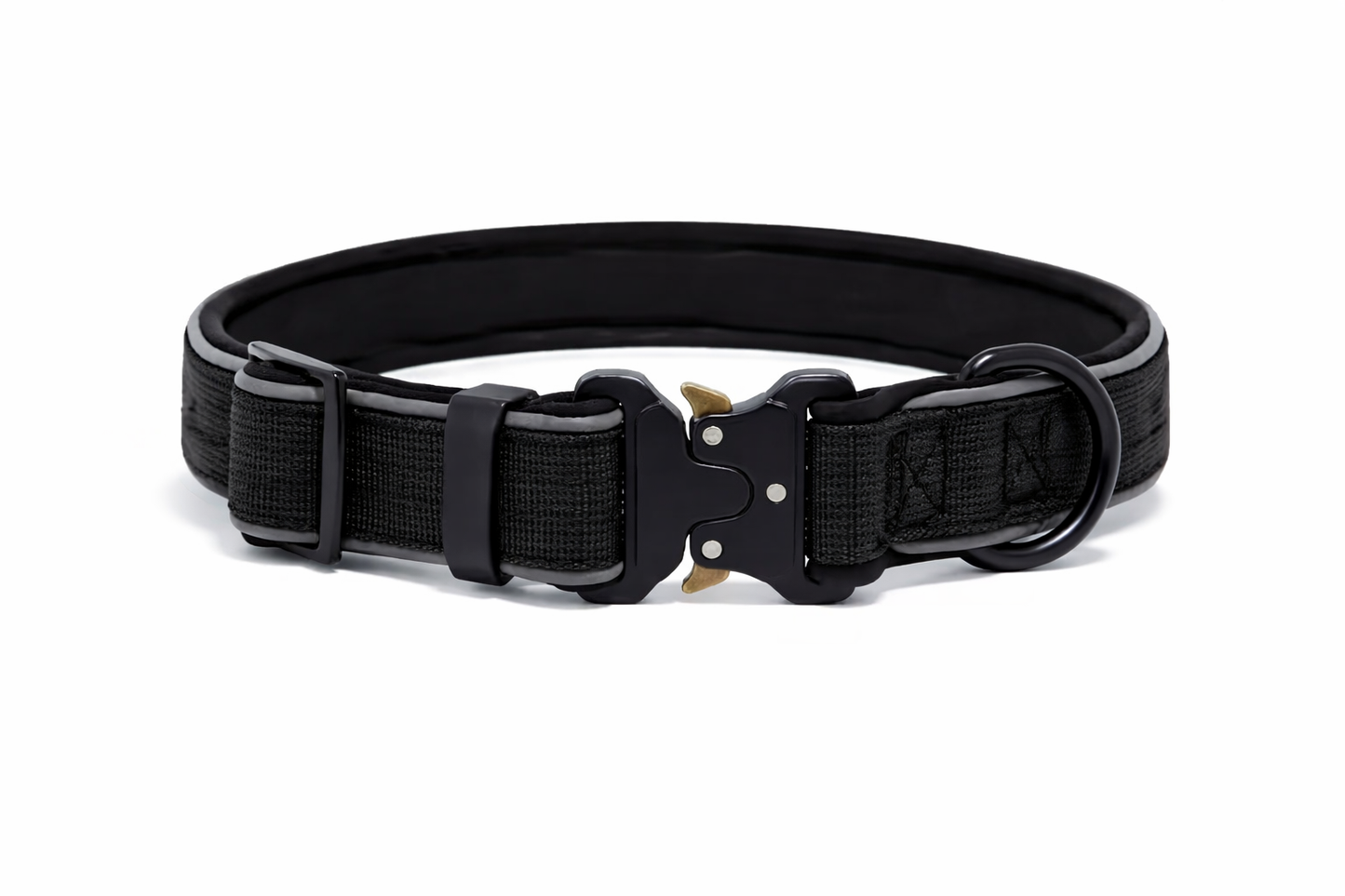 Furkly Heavy-Duty Tactical Dog Collar – Wide Adjustable Nylon Collar with Metal Buckle for Walking, Training & Outdoor Use