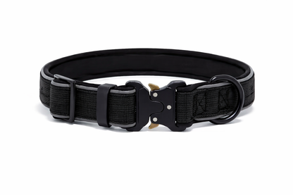 Furkly Heavy-Duty Tactical Dog Collar – Wide Adjustable Nylon Collar with Metal Buckle for Walking, Training & Outdoor Use