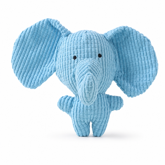 Furkly Blue Plush Elephant Dog Toy – Soft Squeaky Chew Toy for Puppies, Cuddling, Fetch & Indoor Play