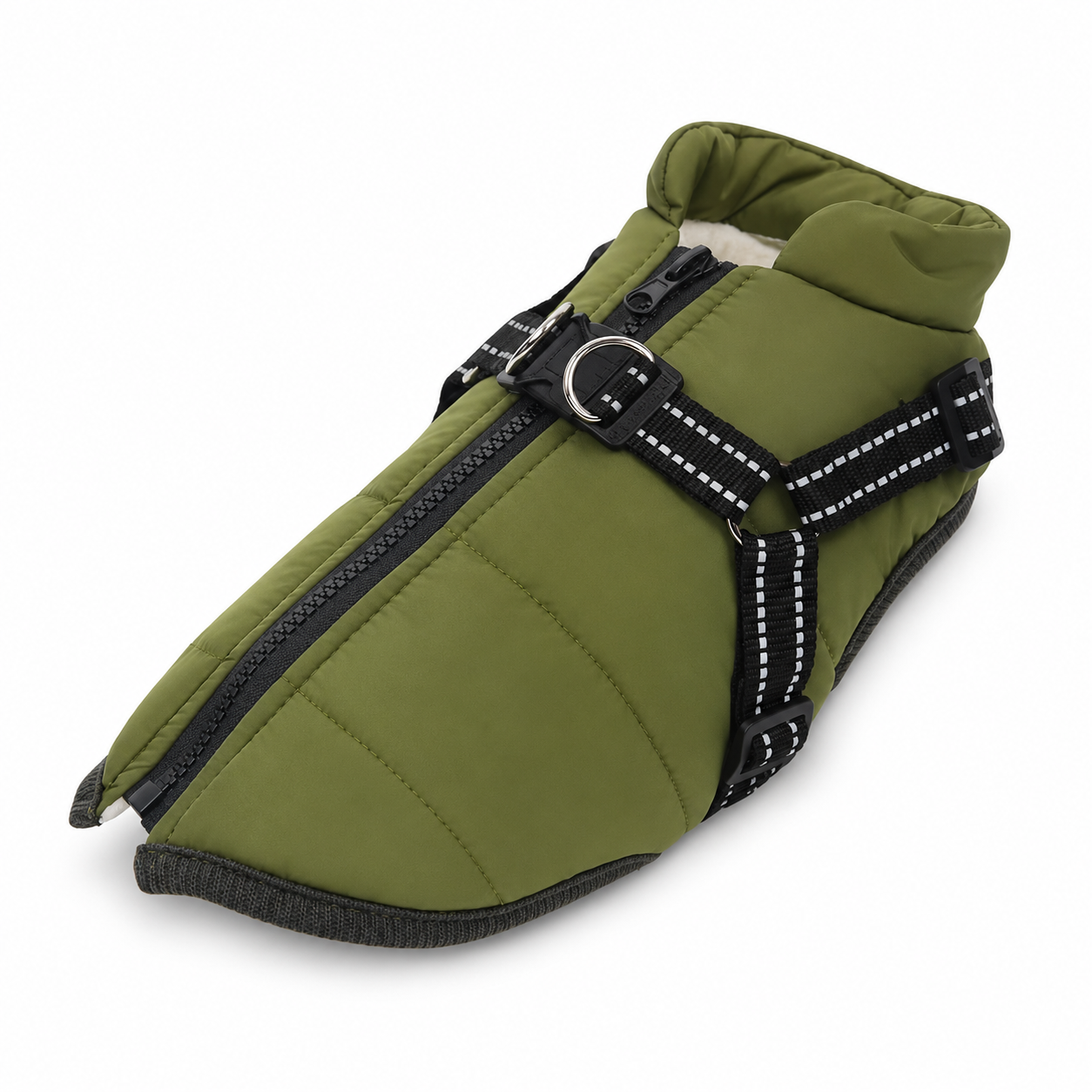 Furkly Winter Dog Jacket – Warm Padded Dog Coat with Harness for Cold Weather, Walking & Outdoor Use