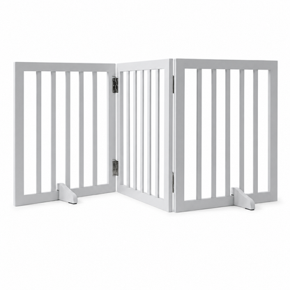 Furkly Foldable Dog Gate – Freestanding Pet Safety Gate for Doorways, Stairs, Hallways & Indoor Use
