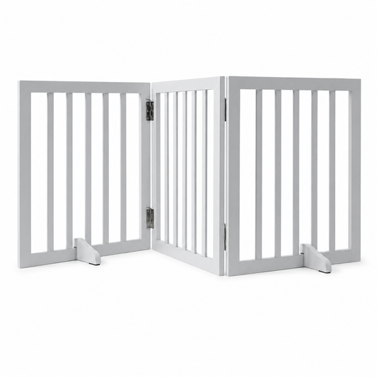 Furkly Foldable Dog Gate – Freestanding Pet Safety Gate for Doorways, Stairs, Hallways & Indoor Use