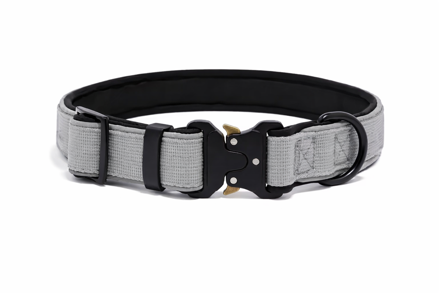 Furkly Heavy-Duty Tactical Dog Collar – Wide Adjustable Nylon Collar with Metal Buckle for Walking, Training & Outdoor Use