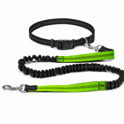 Furkly Hands-Free Dog Leash – Adjustable Waist Belt Leash with Bungee Lead for Walking, Running & Jogging