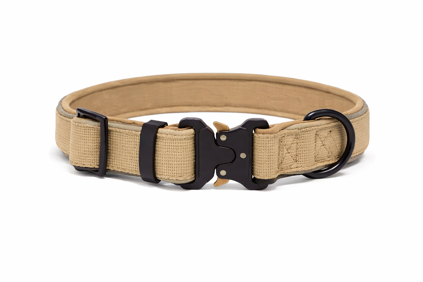 Furkly Heavy-Duty Tactical Dog Collar – Wide Adjustable Nylon Collar with Metal Buckle for Walking, Training & Outdoor Use