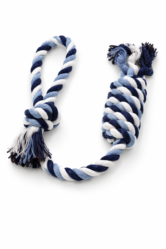 Furkly Handle Rope Tug Toy for Dogs – Durable Braided Dog Rope Toy for Tug of War, Chewing, Fetch & Interactive Play