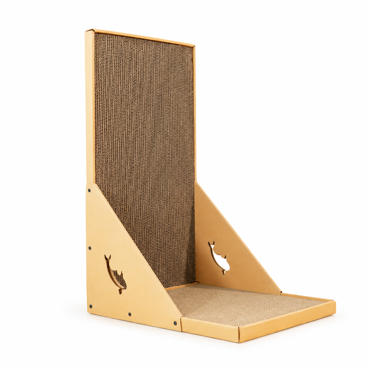 Furkly L-Shaped Cat Scratching Board – Vertical Wall Scratch Post for Claw Care, Stretching & Furniture Protection