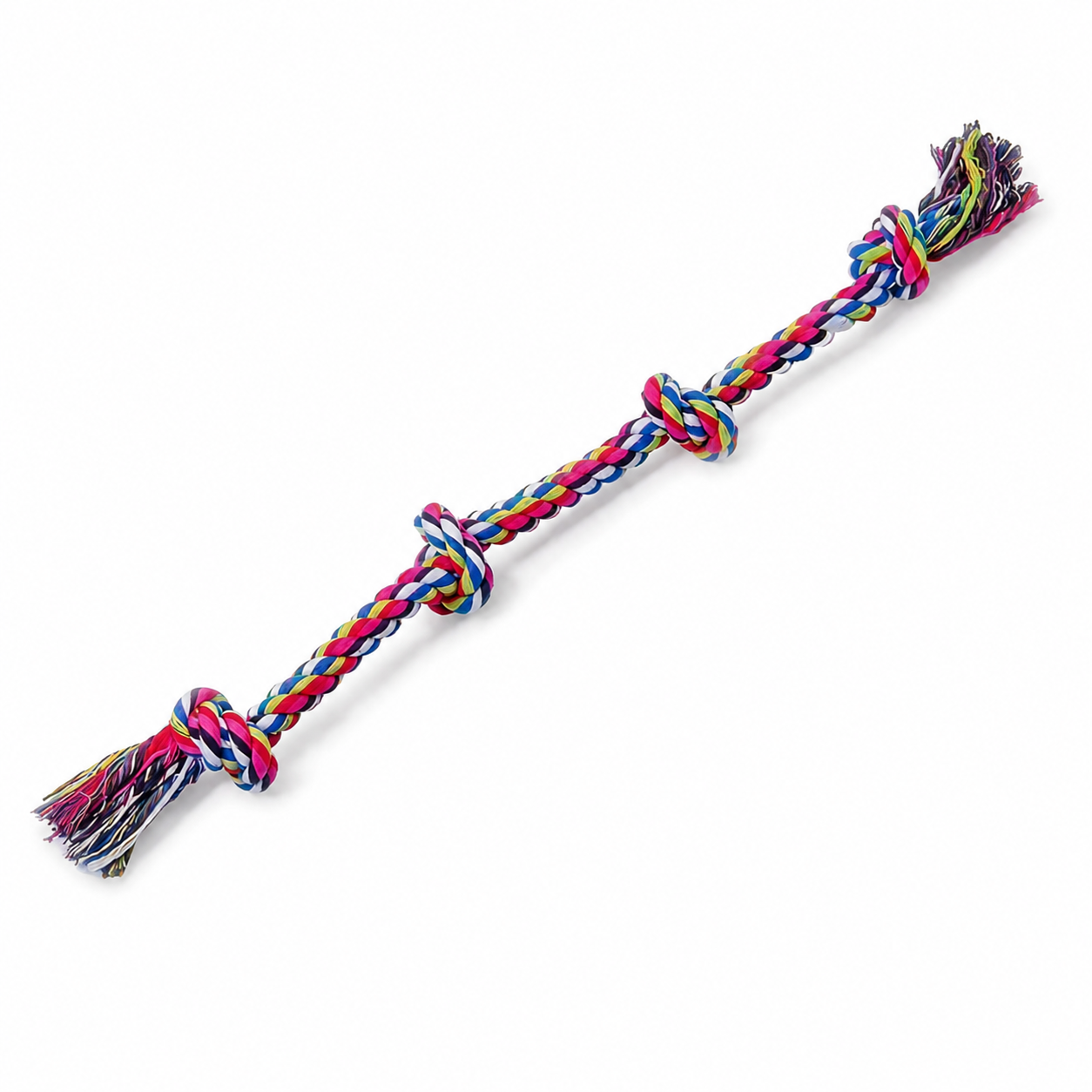 Furkly Rainbow Rope Tug Toy for Dogs – Durable Knotted Dog Chew Toy for Tug of War, Fetch & Interactive Play