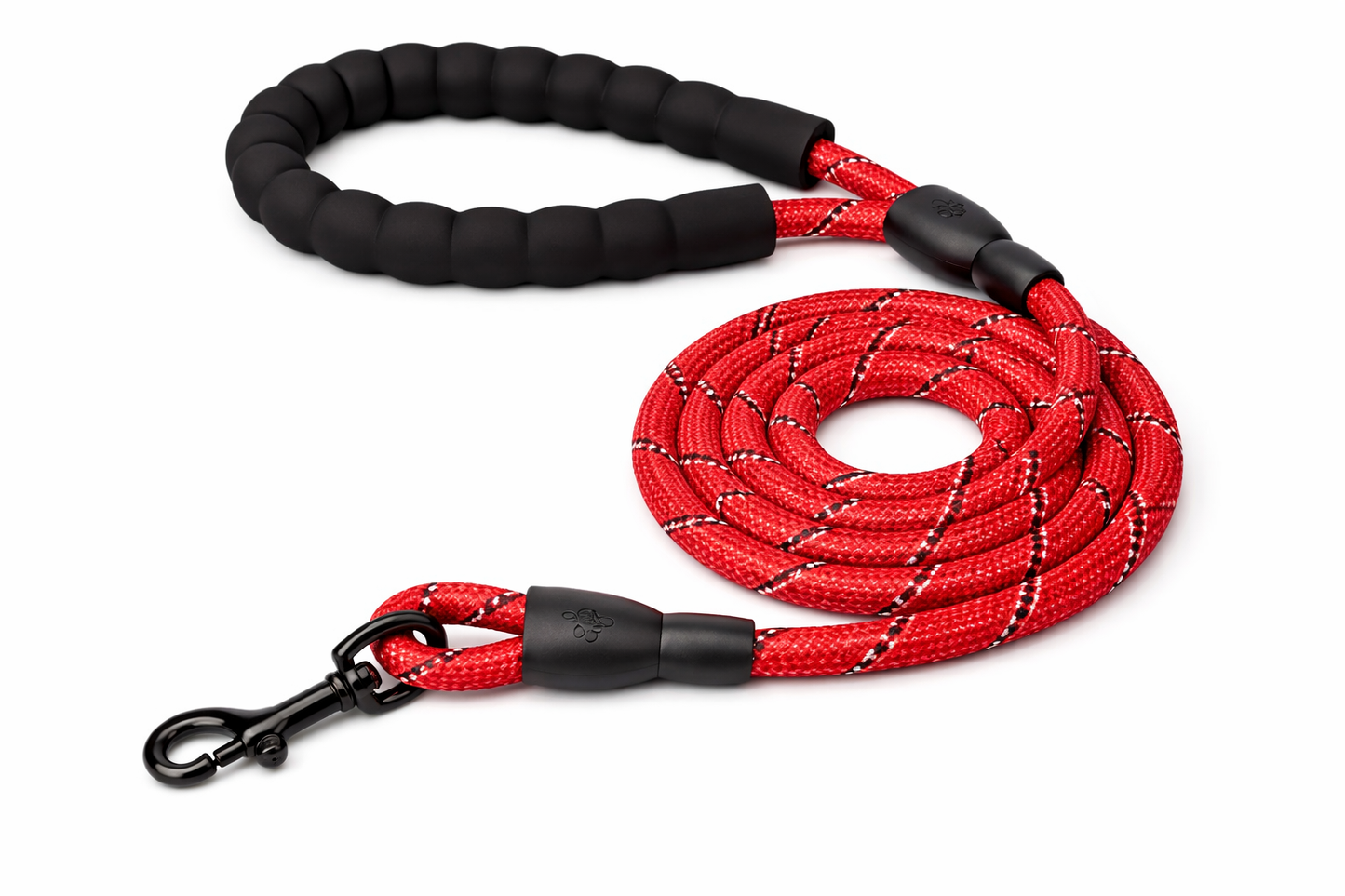 Furkly Heavy-Duty Rope Dog Leash – Reflective Dog Walking Leash with Padded Handle for Training, Walking & Outdoor Use