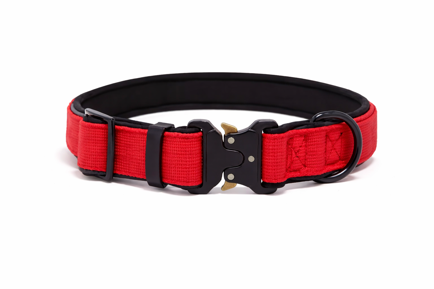 Furkly Heavy-Duty Tactical Dog Collar – Wide Adjustable Nylon Collar with Metal Buckle for Walking, Training & Outdoor Use