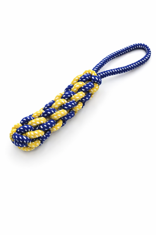 Furkly Braided Rope Tug Toy for Dogs – Durable Handle Dog Rope Toy for Tug of War, Chewing, Fetch & Interactive Play