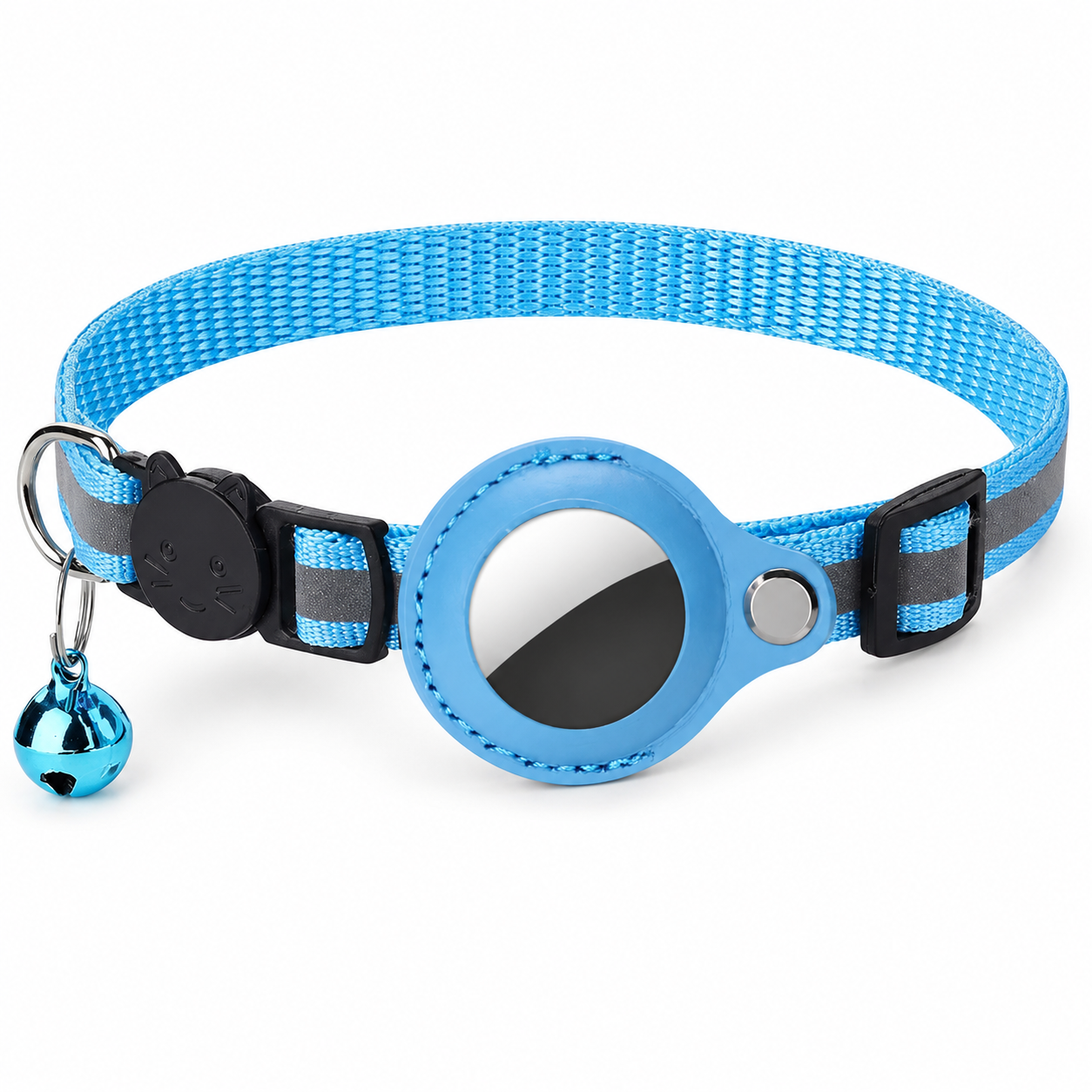Furkly Cat Collar with AirTag Holder – Breakaway Reflective Kitten Collar with Bell for Tracking, Safety & Everyday Wear