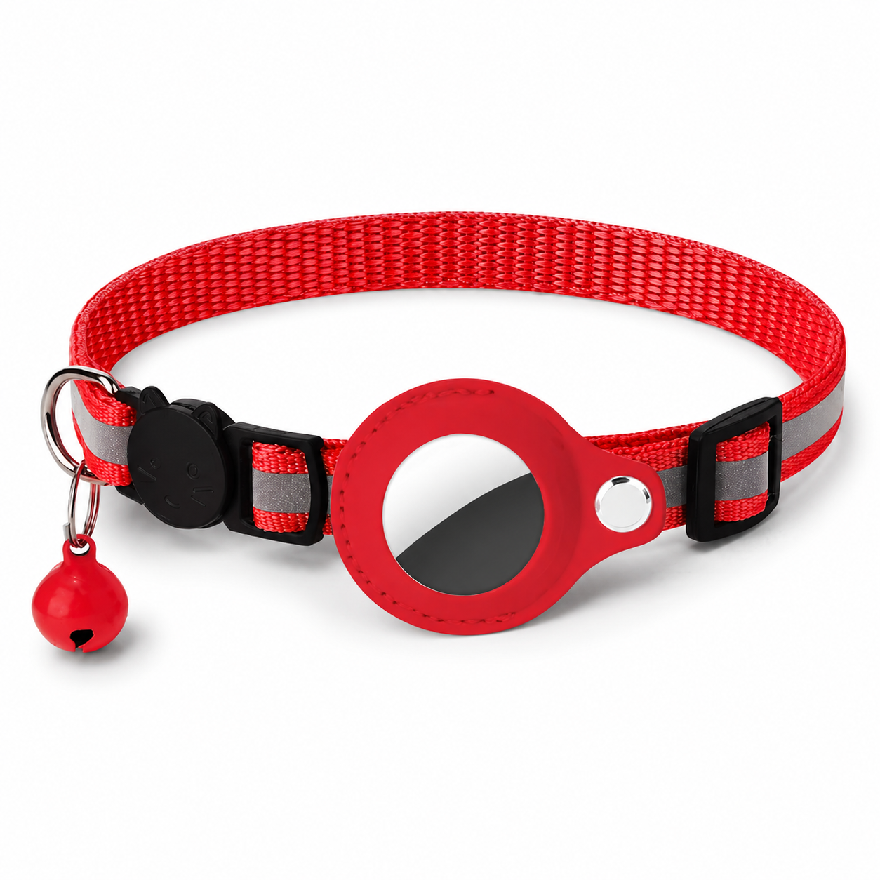 Furkly Cat Collar with AirTag Holder – Breakaway Reflective Kitten Collar with Bell for Tracking, Safety & Everyday Wear