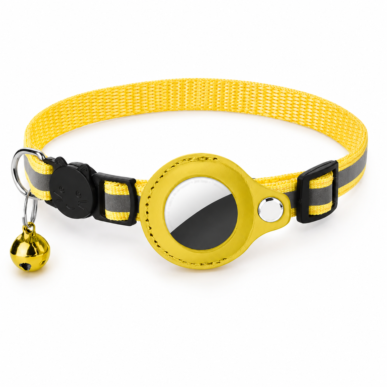 Furkly Cat Collar with AirTag Holder – Breakaway Reflective Kitten Collar with Bell for Tracking, Safety & Everyday Wear