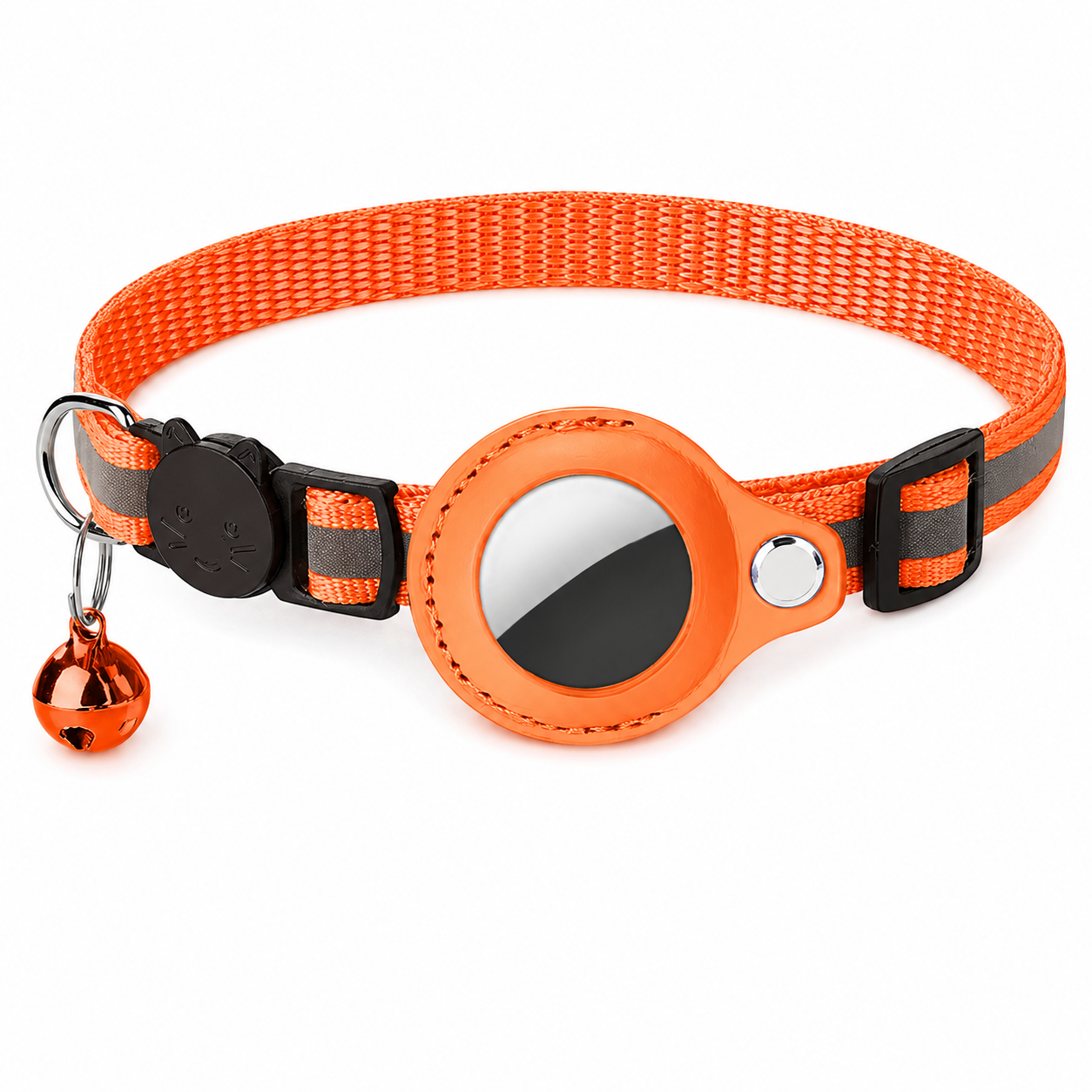 Furkly Cat Collar with AirTag Holder – Breakaway Reflective Kitten Collar with Bell for Tracking, Safety & Everyday Wear