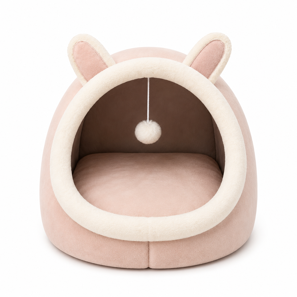 Furkly Cat Cave Bed – Cozy Plush Covered Cat Bed with Hideout for Sleeping, Napping & Lounging