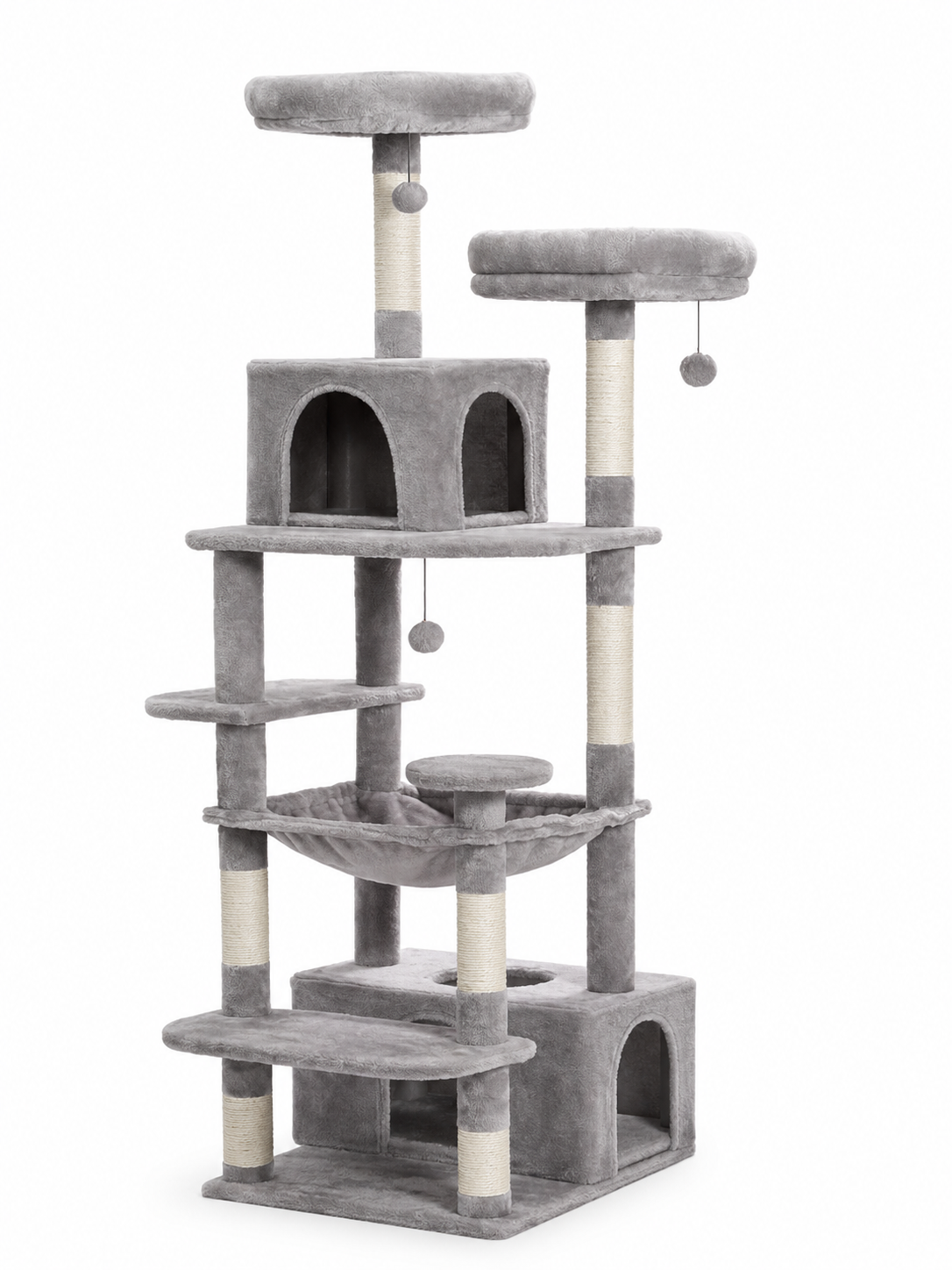 Furkly Large Cat Tree Tower – Multi-Level Cat Condo with Scratching Posts, Perches, Hammock & Hideouts