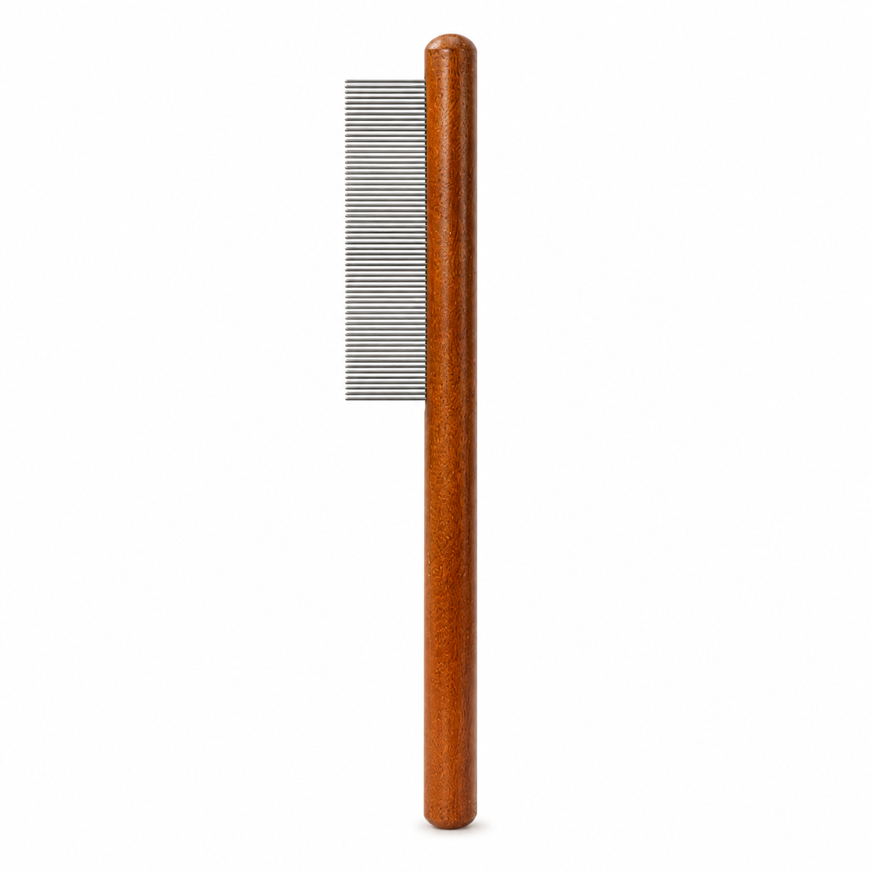 Furkly Cat Grooming Comb – Stainless Steel Pet Hair Remover Comb with Wooden Handle for Shedding, Knots & Coat Care