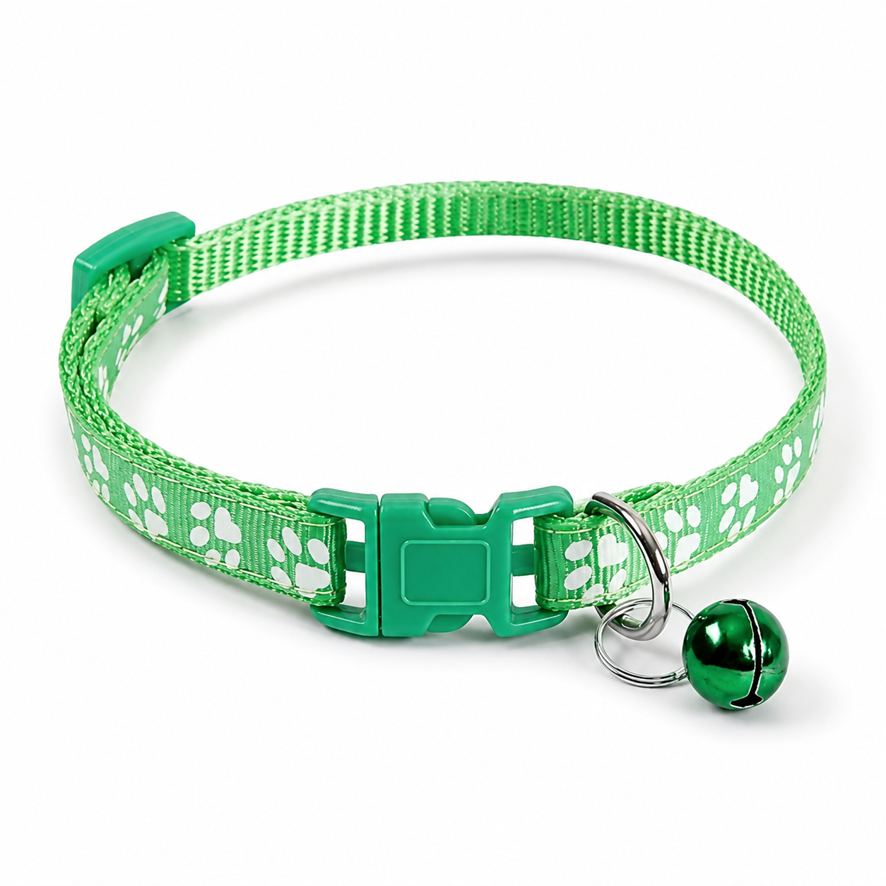 Furkly Paw Print Cat Collar – Adjustable Bell Collar for Cats, Kittens & Everyday Wear