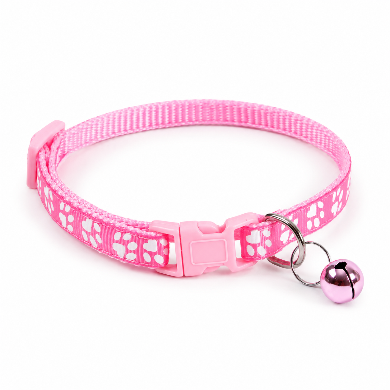 Furkly Paw Print Cat Collar – Adjustable Bell Collar for Cats, Kittens & Everyday Wear