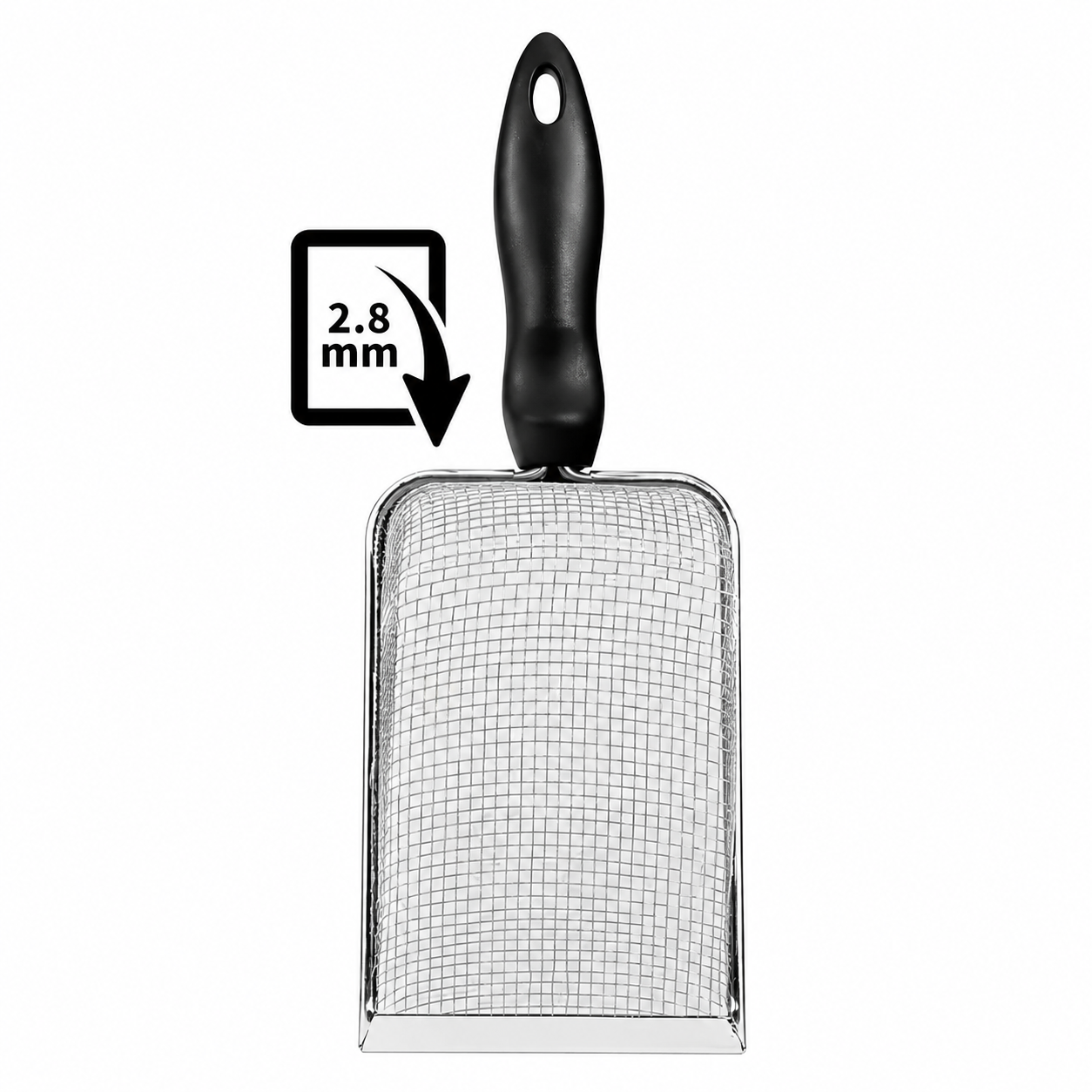 Furkly Stainless Steel Cat Litter Scoop – Fine Mesh Sifter Shovel for Litter Box Cleaning & Waste Removal