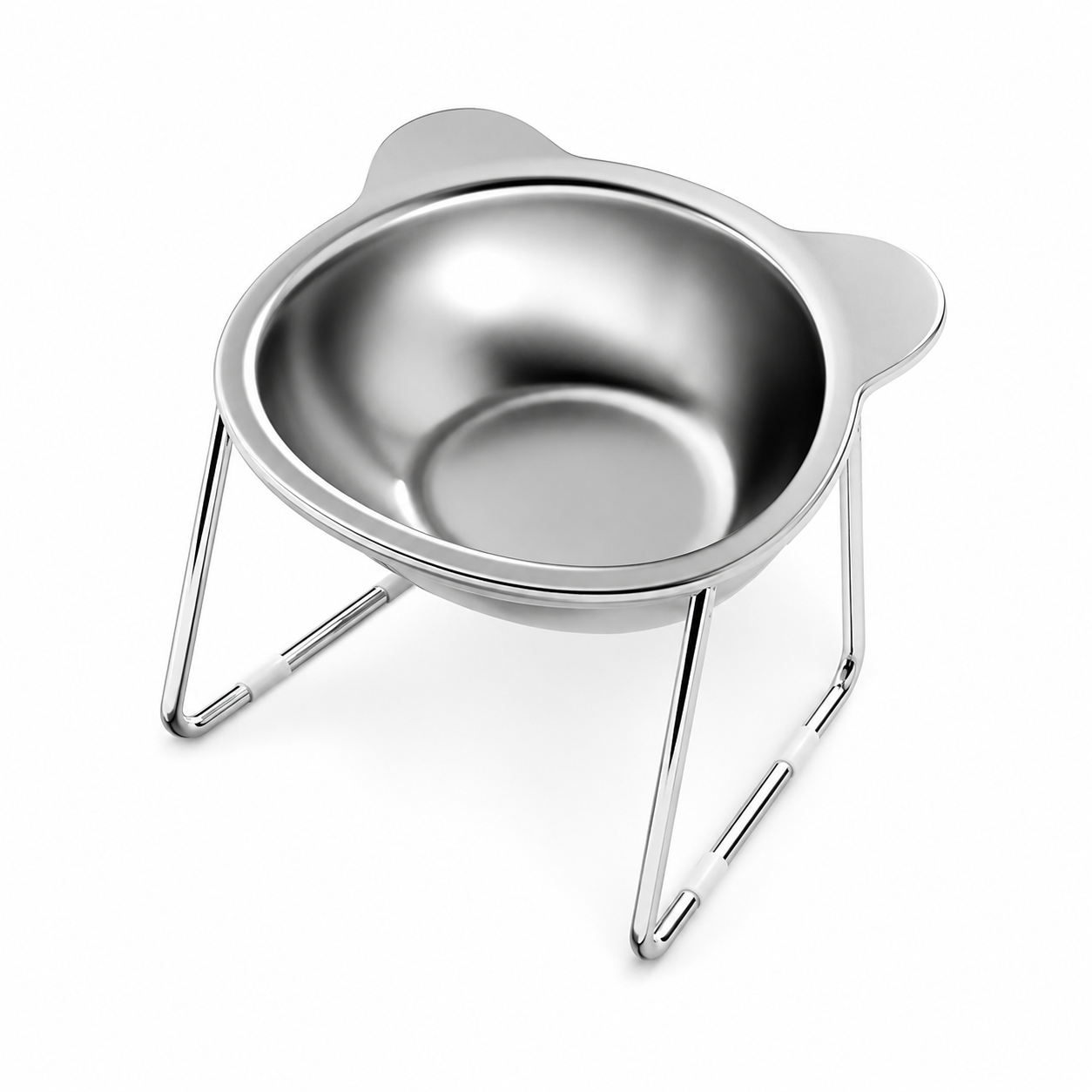 Furkly Elevated Cat Bowl – Tilted Stainless Steel Feeding Bowl with Raised Stand for Food, Water & Daily Meals