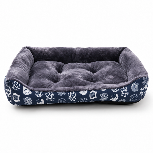 Furkly Cozy Bolster Dog Bed – Soft Plush Pet Sofa Bed for Small Dogs, Puppies, Rest & Lounging