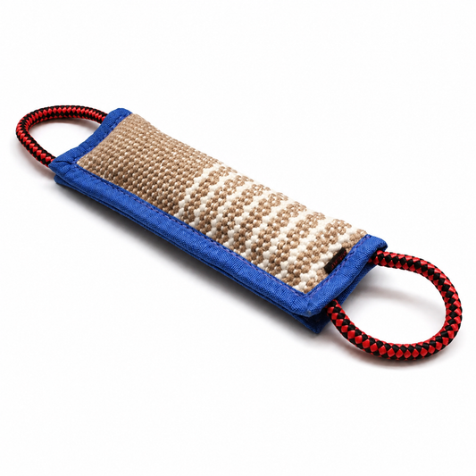 Furkly Jute Dog Bite Tug Toy – Durable Chew Training Pillow with Handles for Tug, Bite Work & Interactive Play