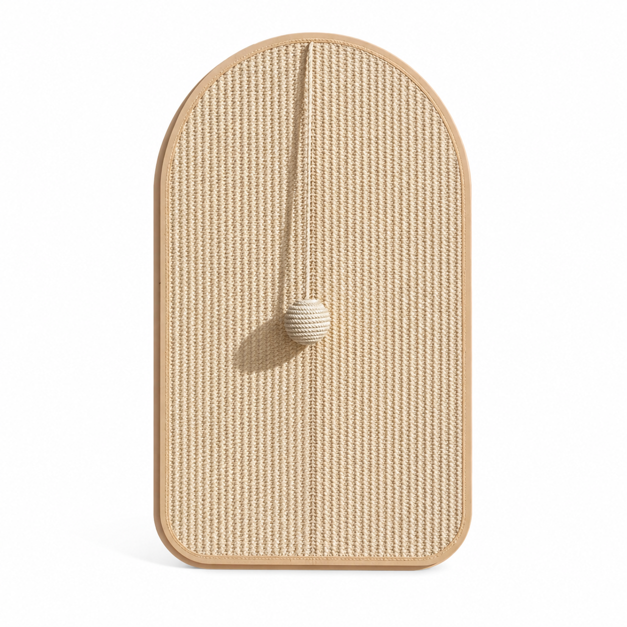 Furkly Wall Cat Scratching Pad – Self-Adhesive Sisal Scratch Panel with Hanging Ball Toy for Indoor Cats