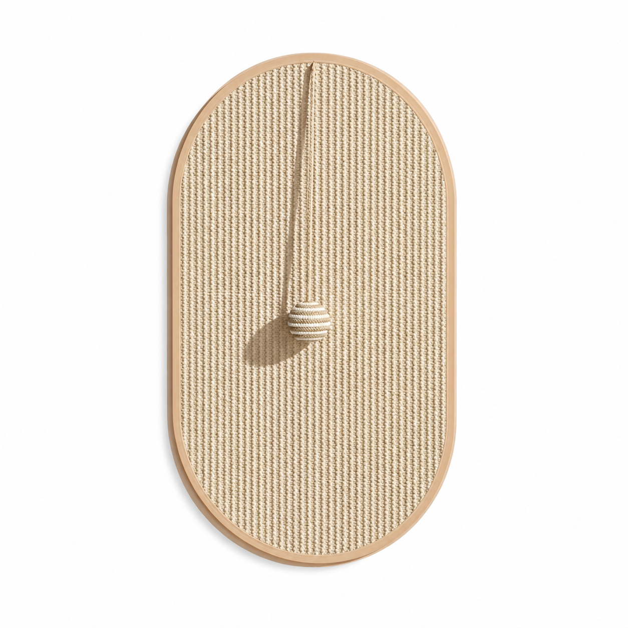 Furkly Wall Cat Scratching Pad – Self-Adhesive Sisal Scratch Panel with Hanging Ball Toy for Indoor Cats